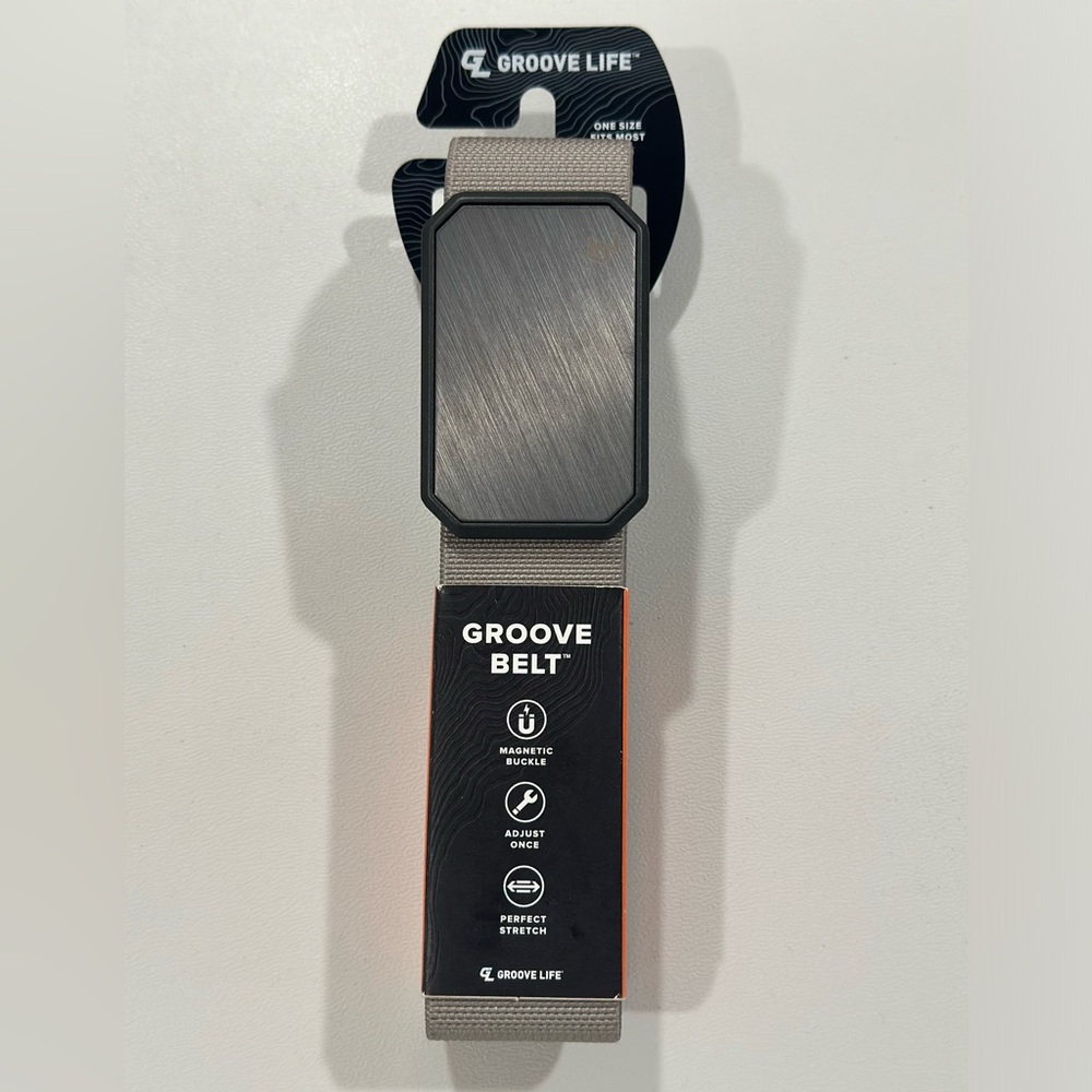 Men’s Groove Life Gun Metal Gray Groove Belt